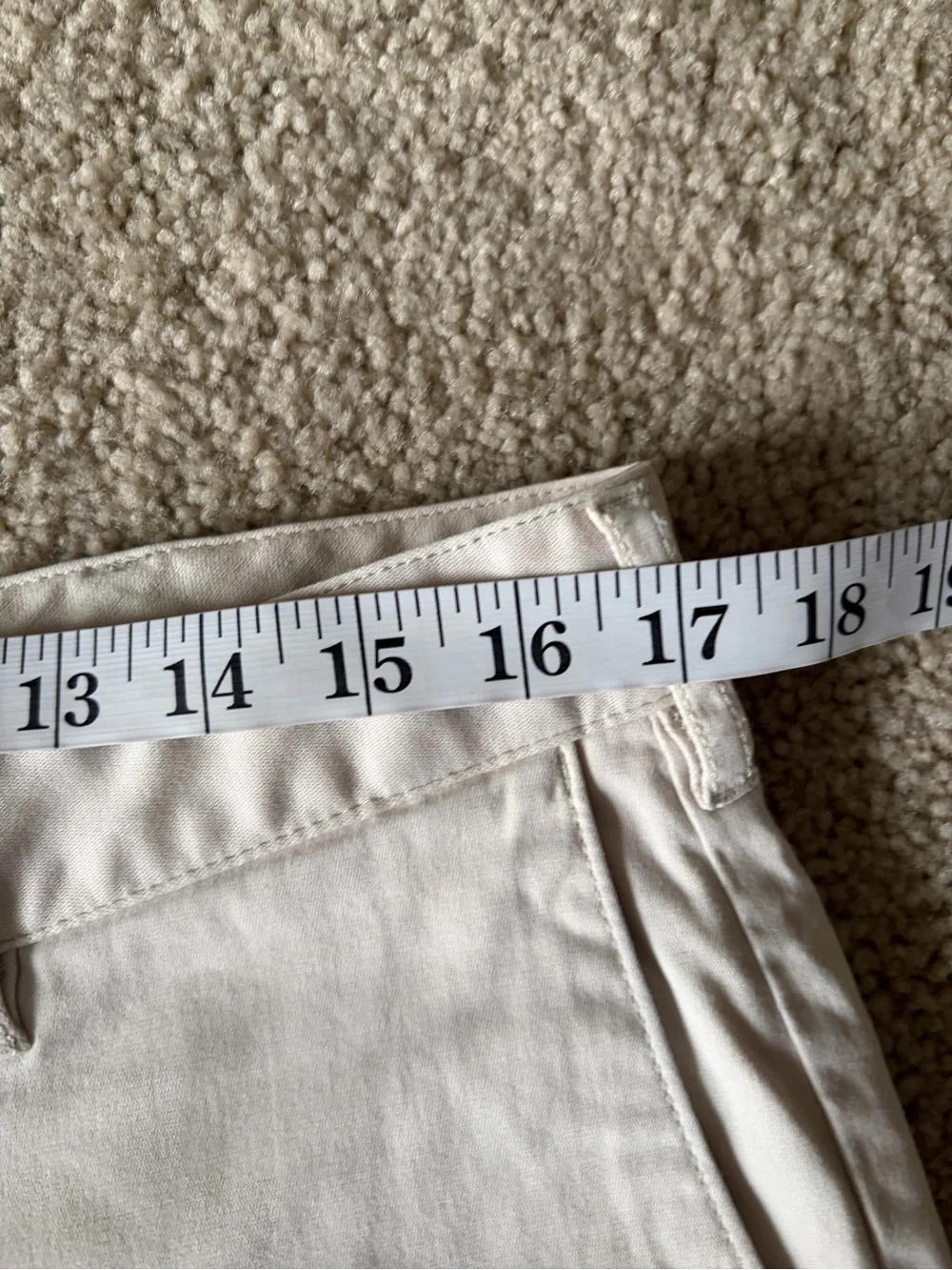 Men’s faherty All Day Bermuda chino Shorts Stone White Organic Cotton 9